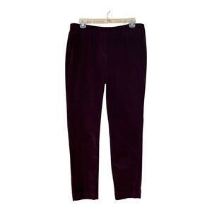 J. Jill Womens Size 8 Burgundy Fine Wale Corduroy Pull On Pants